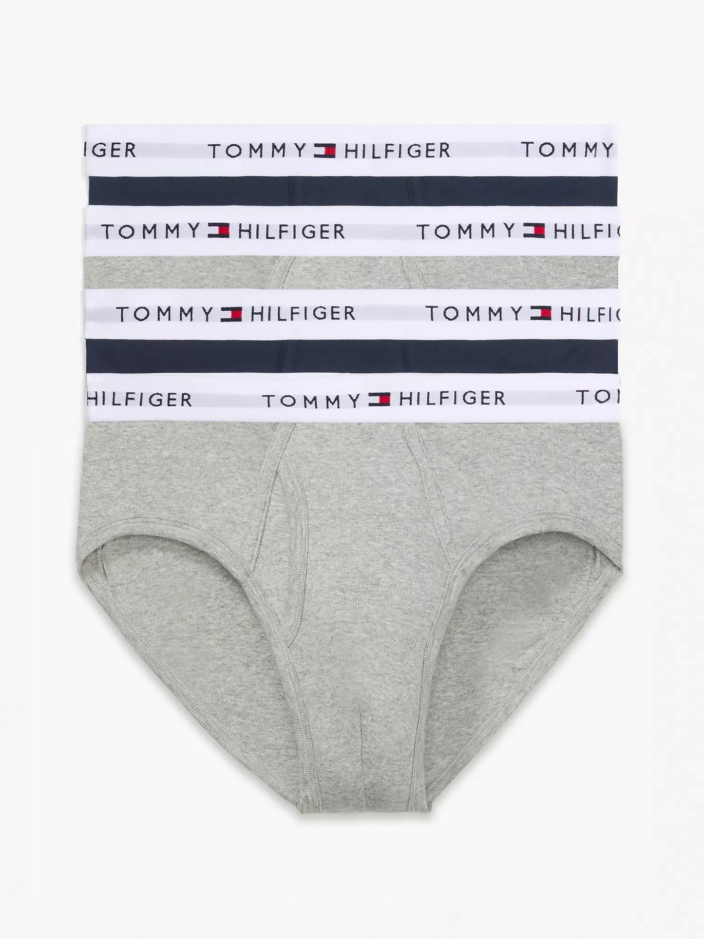 Tommy Hilfiger Men's 4-Pack Cotton Classics Grey Blue Briefs