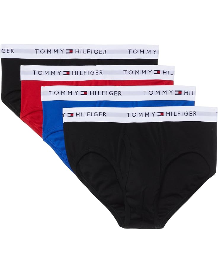 Tommy Hilfiger Men's 4-Pack Cotton Classics Black Blue Red Briefs